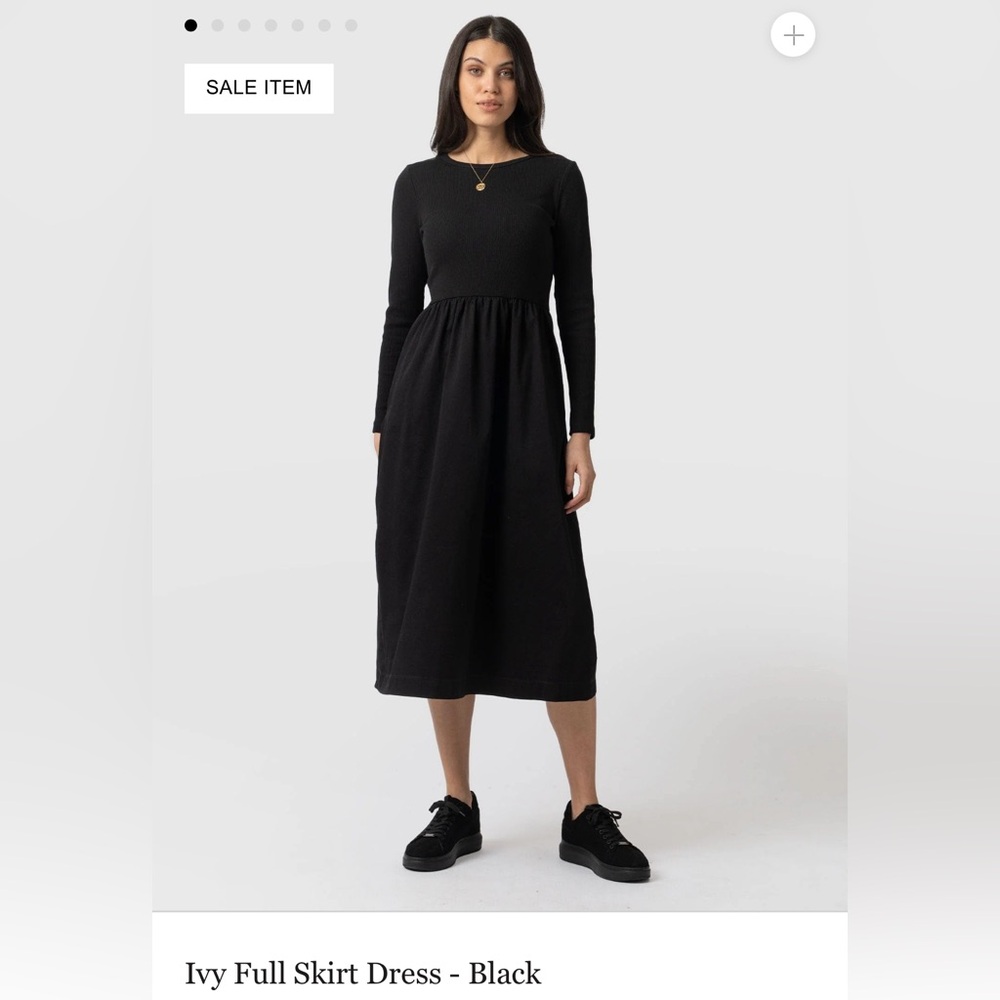 Ivy Full Skirt Dress Black